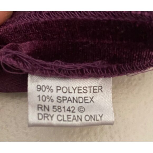 Muse Burgundy Velvet Long-Sleeve Ruched Midi Dress Size 6 - Picture 4 of 10